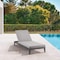 Armen Living Argiope Outdoor Patio Adjustable Chaise Lounge Chair in Aluminum with Gray Cushions 840254333017 - alternate 8